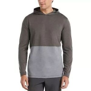 PGA TOUR Mens Lightweight Colorblocked Golf Hoodie Asphalt Gray Size Small